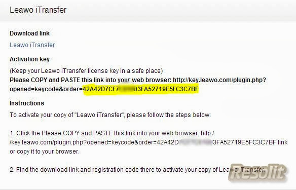 leawo itransfer crack registration code